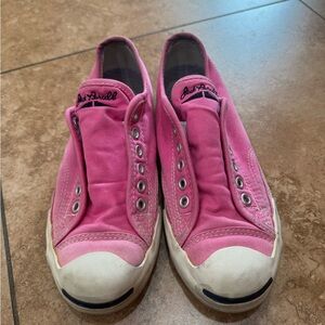 Converse Jack Purcell Pink Slip-On Sneakers lace less sz 7